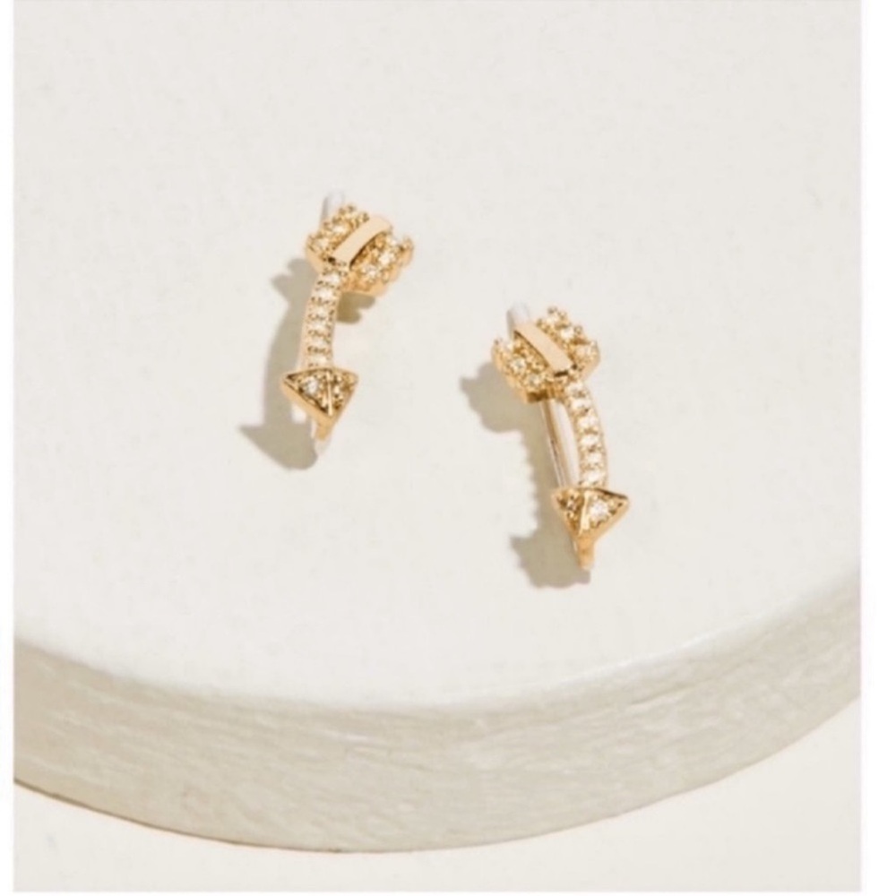 Stella & Dot | Ear Climbers | Arrow | Gold - Picture 10 of 10